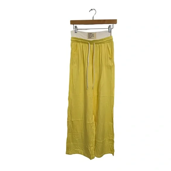 Sunny Yellow Wide Leg Pants - Picture 1 of 5